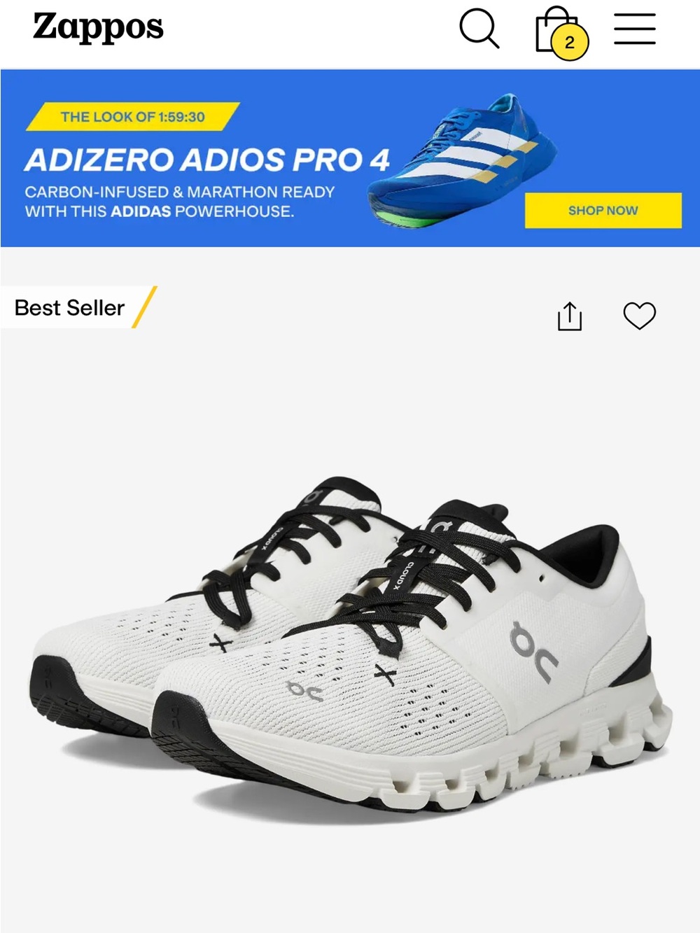 Womens On Cloud X 4 size 9.5